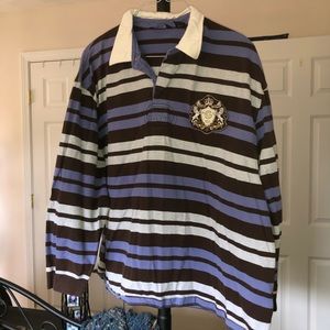 VINTAGE 90s EUC Sean John rugby shirt striped long sleeves